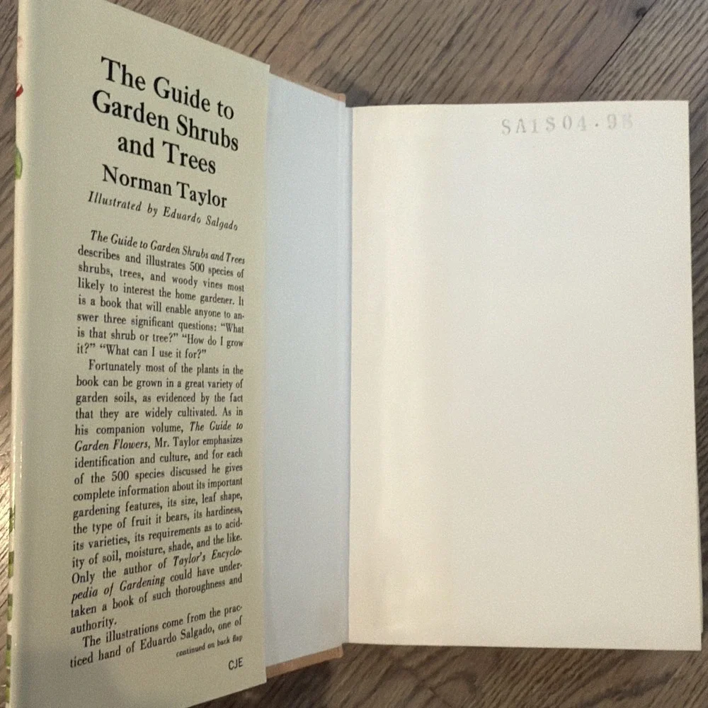 The Guide to Garden Shrubs and Trees - Taylor - 1965 Vtg Gardening Plants